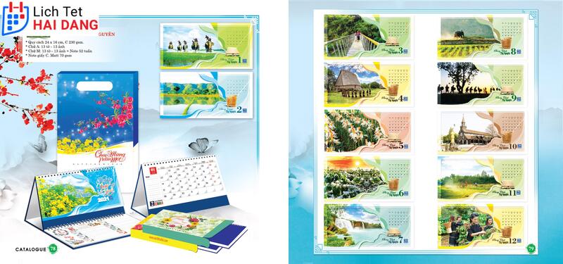 Mẹo thiết kế lịch để bàn chữ a, chữ m cho doanh nghiệp nhỏ