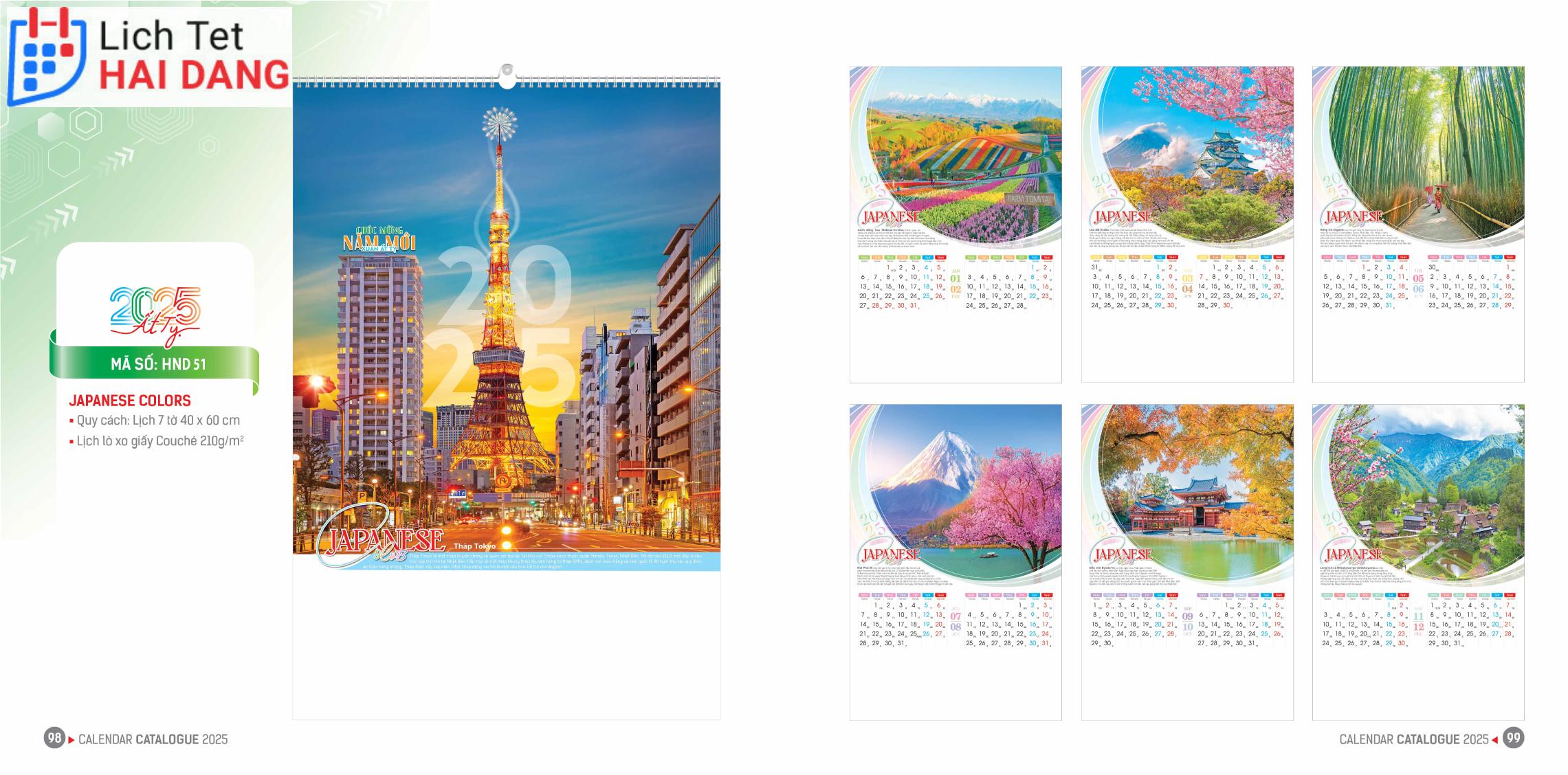 In Lịch Treo Tường 2025 2 Cách bố trí nội dung lịch treo tường