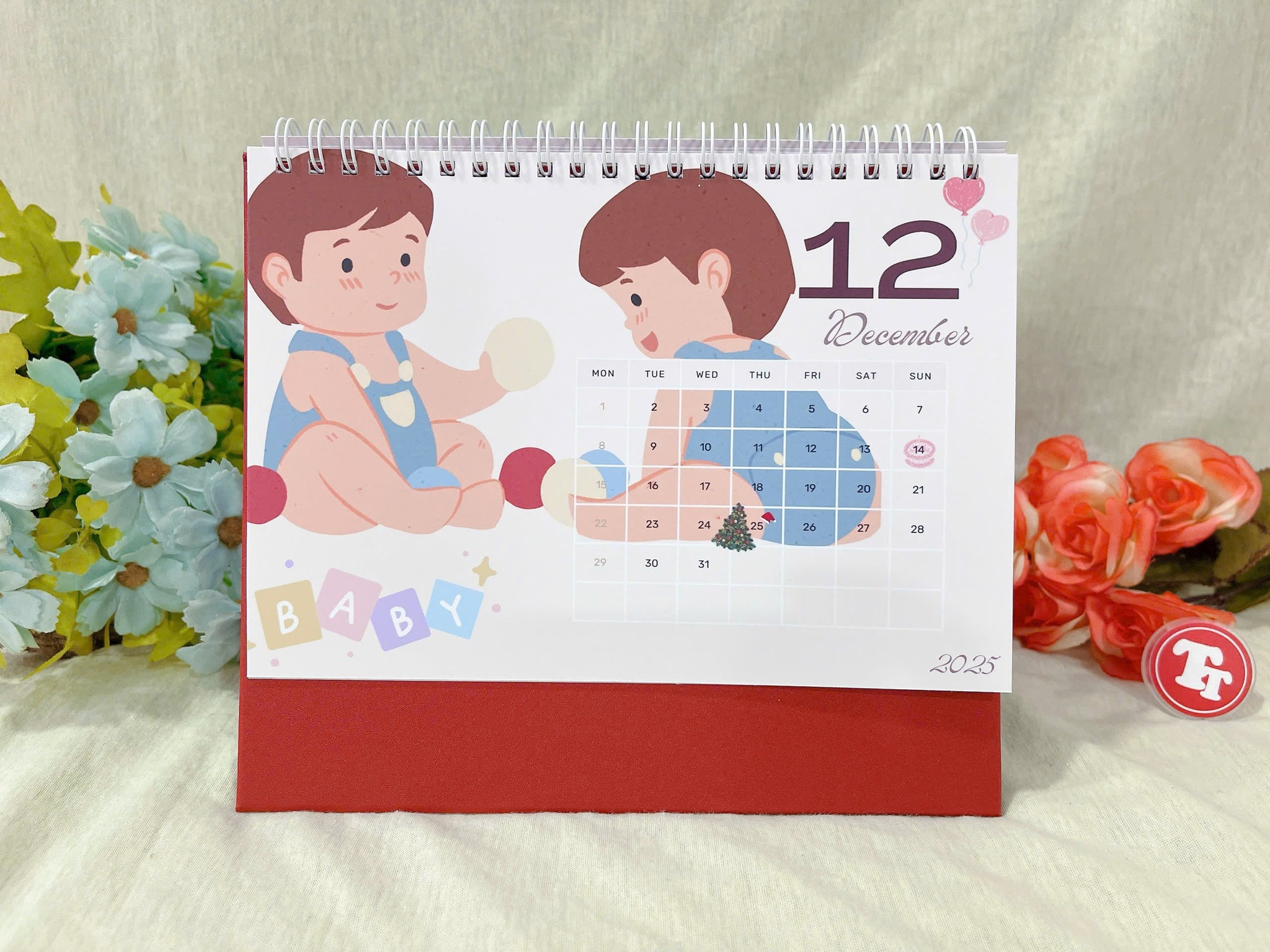 Ý tưởng trang trí lịch để bàn handmade cho bé trai và bé gái 