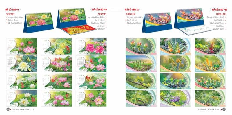 In Lịch Bàn Theo Yêu Cầu 23 Hải Đăng nhận in lịch để bàn chữ M theo yêu cầu