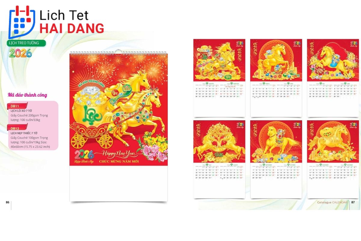 In lịch treo tường 7 tờ có nhiều lợi ích cho doanh nghiệp