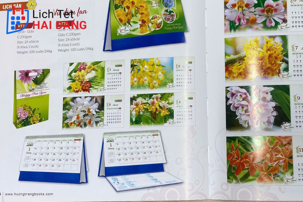 Lịch để bàn theo yêu cầu