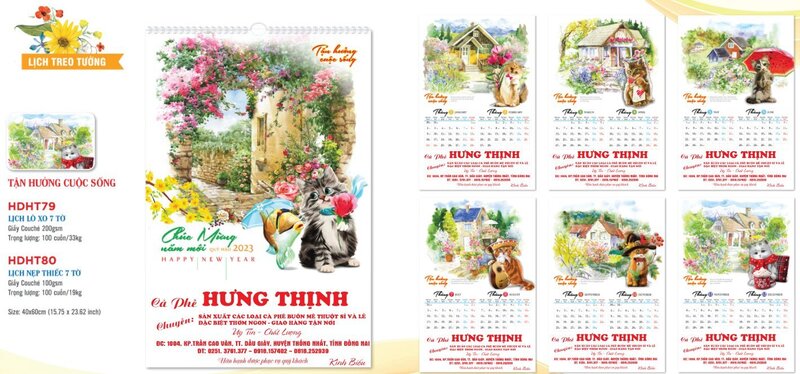 Ấn phẩm thiết kế lịch độc quyền tại cơ sở in ấn lịch tết Hải Đăng
