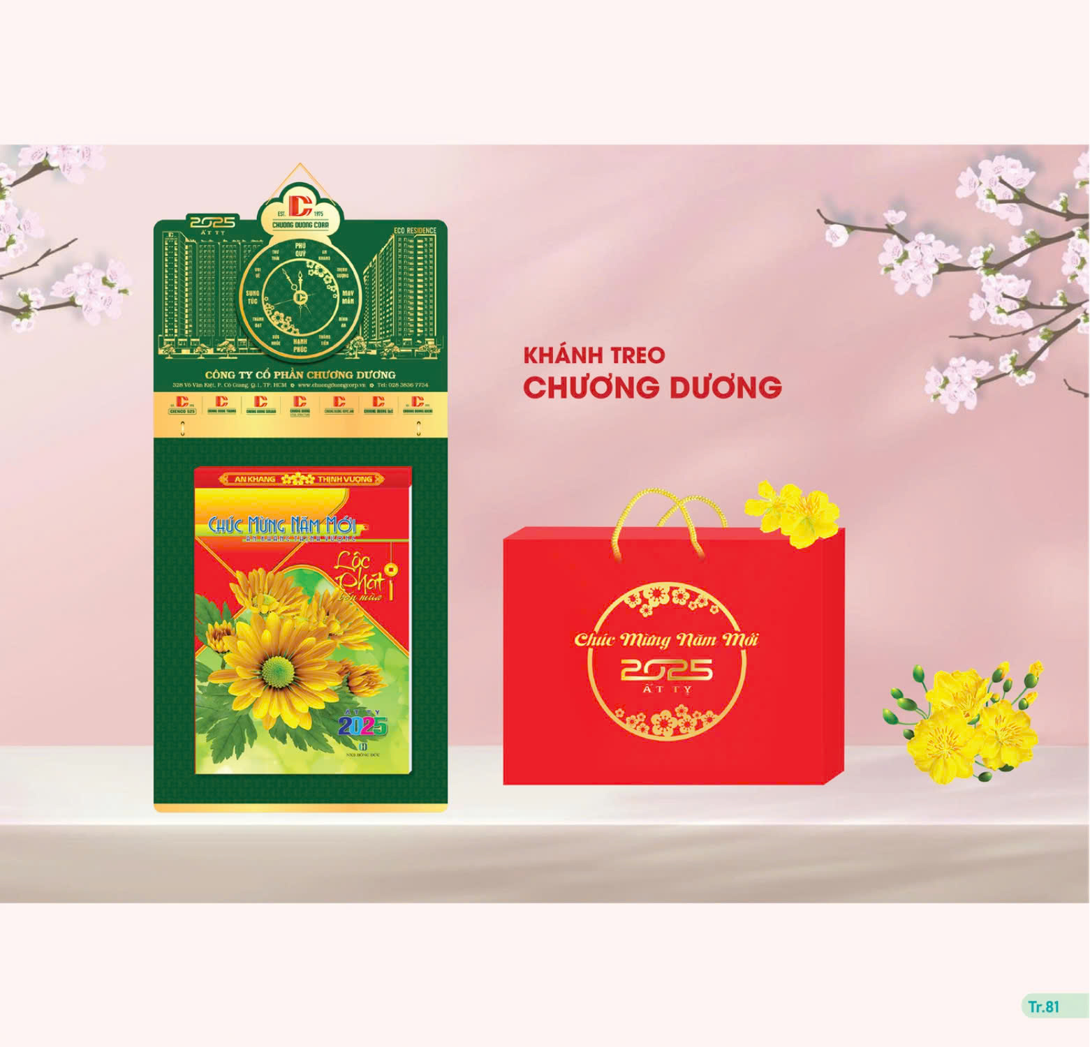 Mẫu khánh treo gấp lại cho công ty Chương Dương
