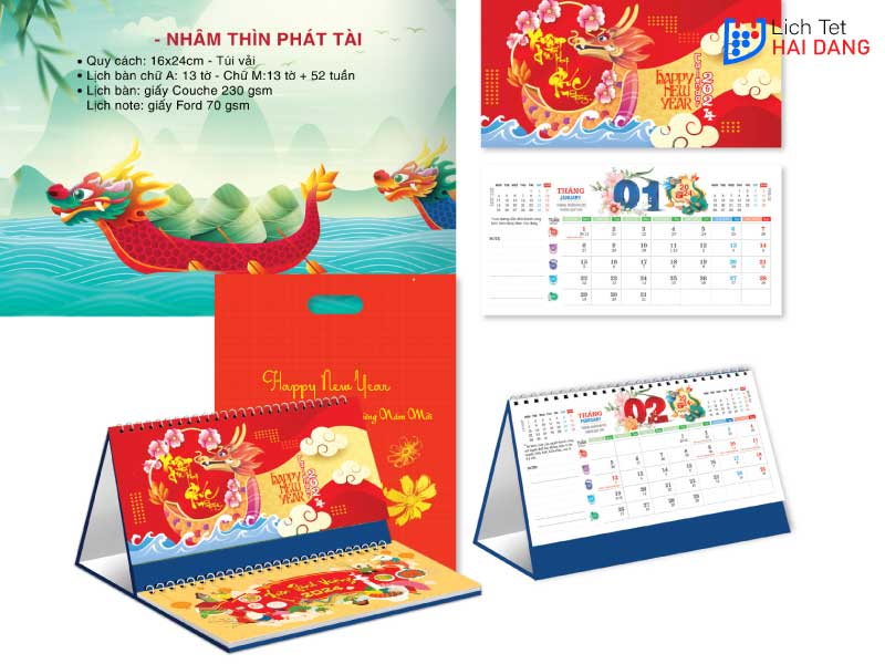 In Lịch Tết 2023 12 Mẫu lịch tết truyền thống