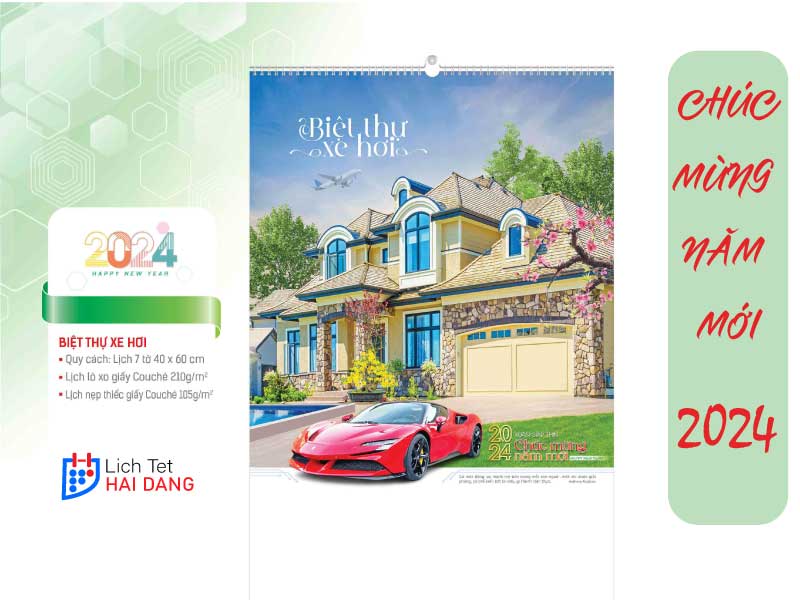 In Lịch Tết 2024 13 Mẫu lịch tết tranh phong cảnh