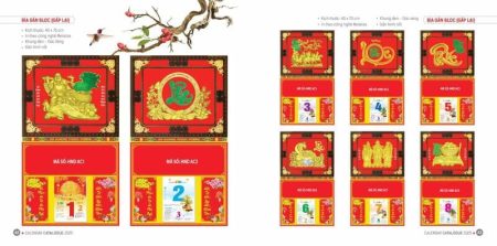 Lịch bloc gấp gắn bloc lịch 365 tờ