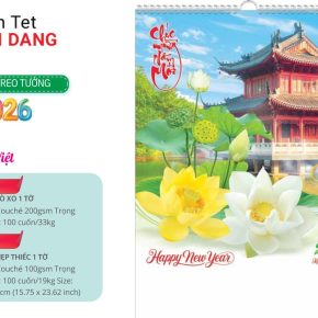 Lịch treo tường 1 tờ nẹp thiếc