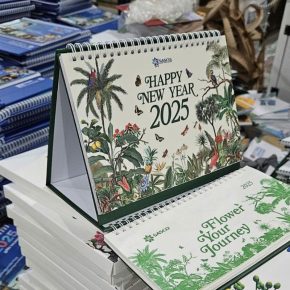Mẫu in lịch độc quyền chữ M công ty sasco